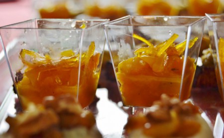 Verrine de citrouille à l'orange et zest confit